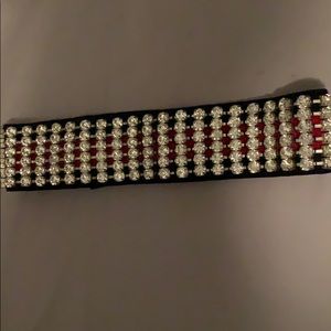 Gucci crystal head band.